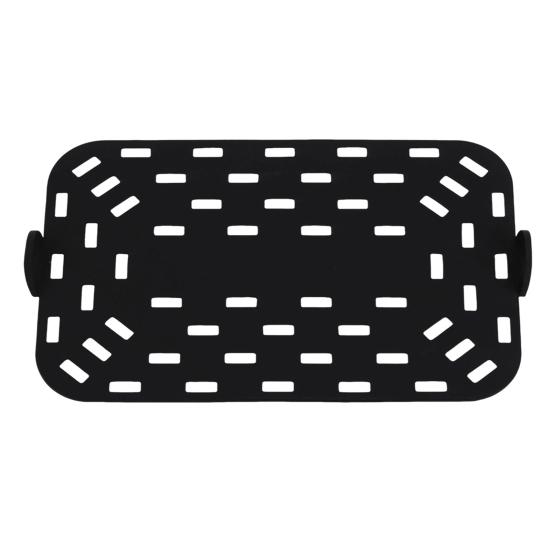 

Силиконовый коврик для фритюрницы с антипригарным покрытием, прямоугольный коврик для выпечки на пару, пищевое масло чёрный