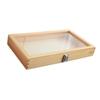 Badge Storage Box Brooch Organizer Wooden Jewelry Display Case Collector for Keepsake Rings Anklets