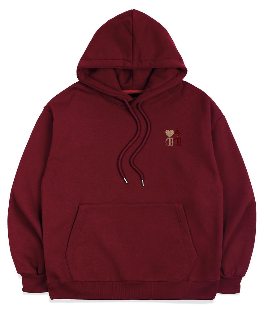 Heart & Star Oversized Fleece-Lined Hoodie Couple Look (6 Colors)