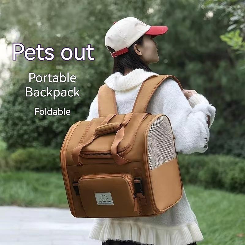 Large Capacity Breathable Pet Backpack Expandable Cat Travel Bag Foldable Portable Outdoor Pet Durable Carrier Cat Carriers Bags