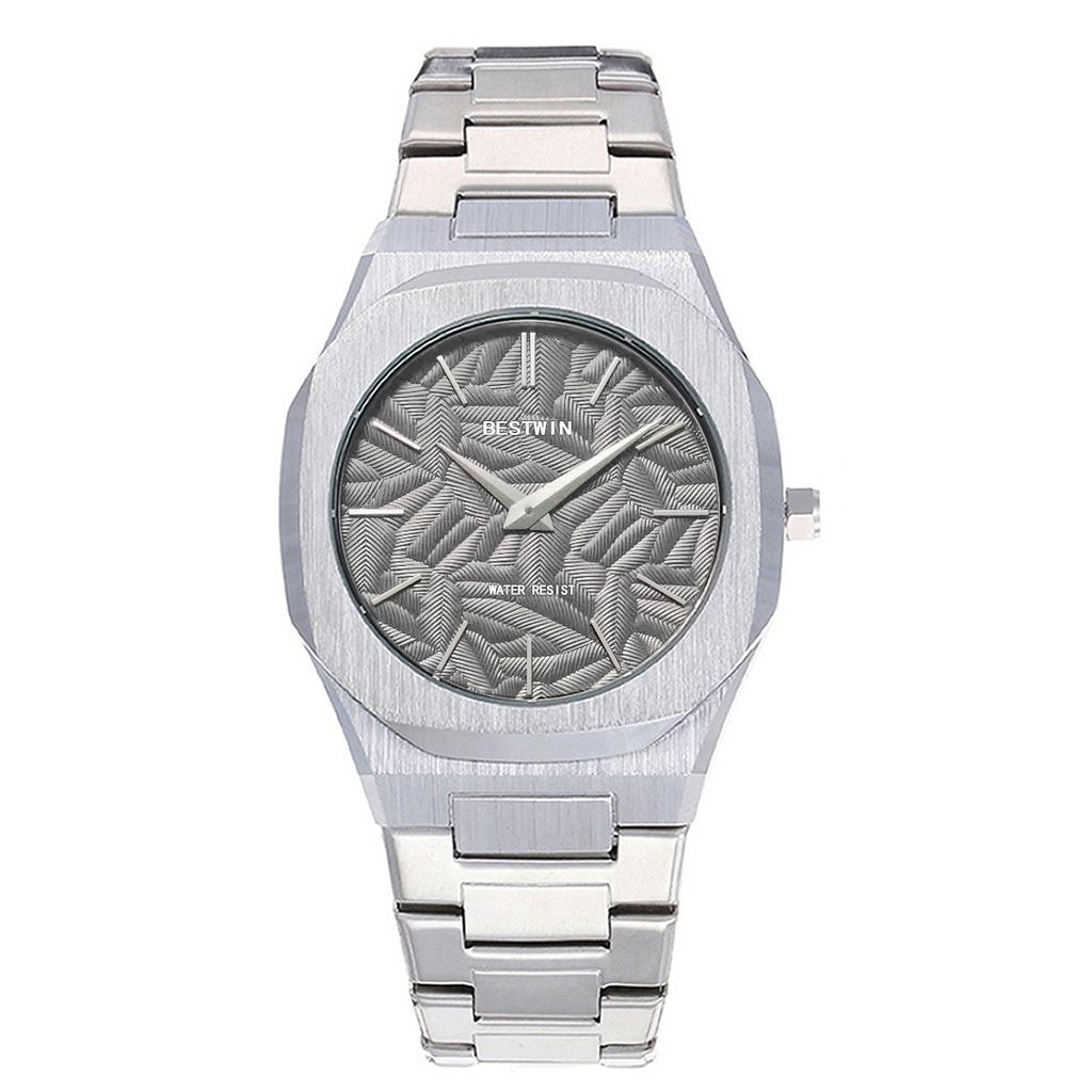 Men's Watch Embossed Leaf Characteristic Face Quartz Waterproof Watch