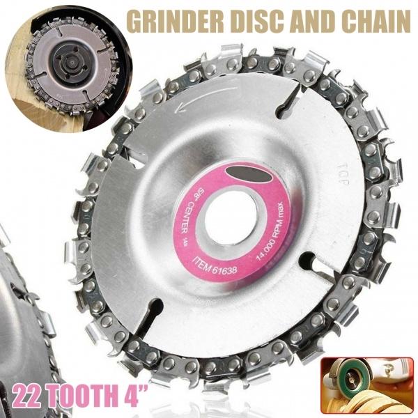 4 Inch Angle Grinder Disc 22 Tooth Chain Saw Carving Culpting Wood Plastic Tool 4 Inch Angle Grinder Disc 22 Tooth Chain Saw Carving Culpting Wood Plastic Tool