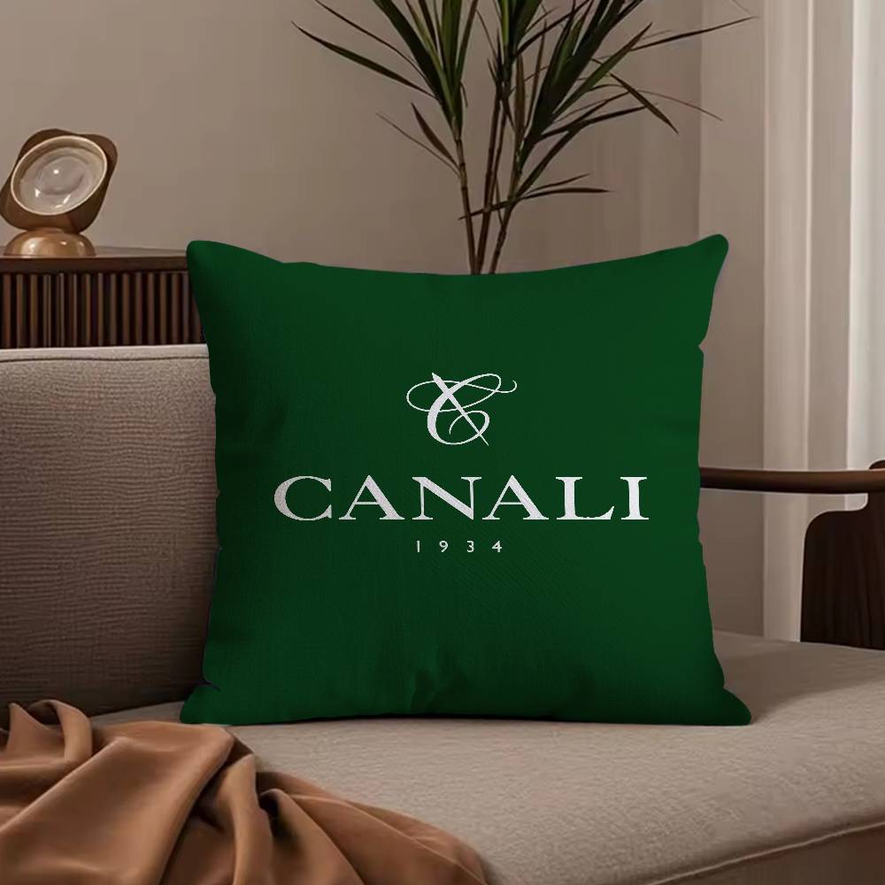 Men's clothing brands C-CANALI Pillow Case Anti-dustmite Pillowcase Invisible zipper silky short plush Sofa cushion cover
