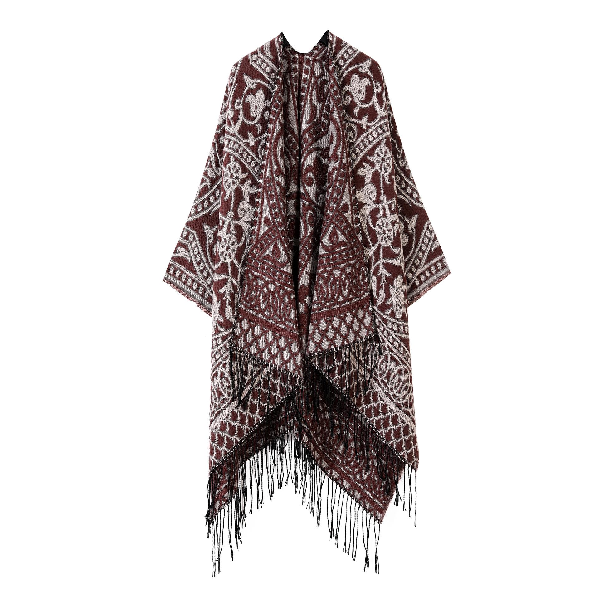 

Шаль Этнический стиль Дорожная одежда Летний теплый шарф с бахромой Накидка