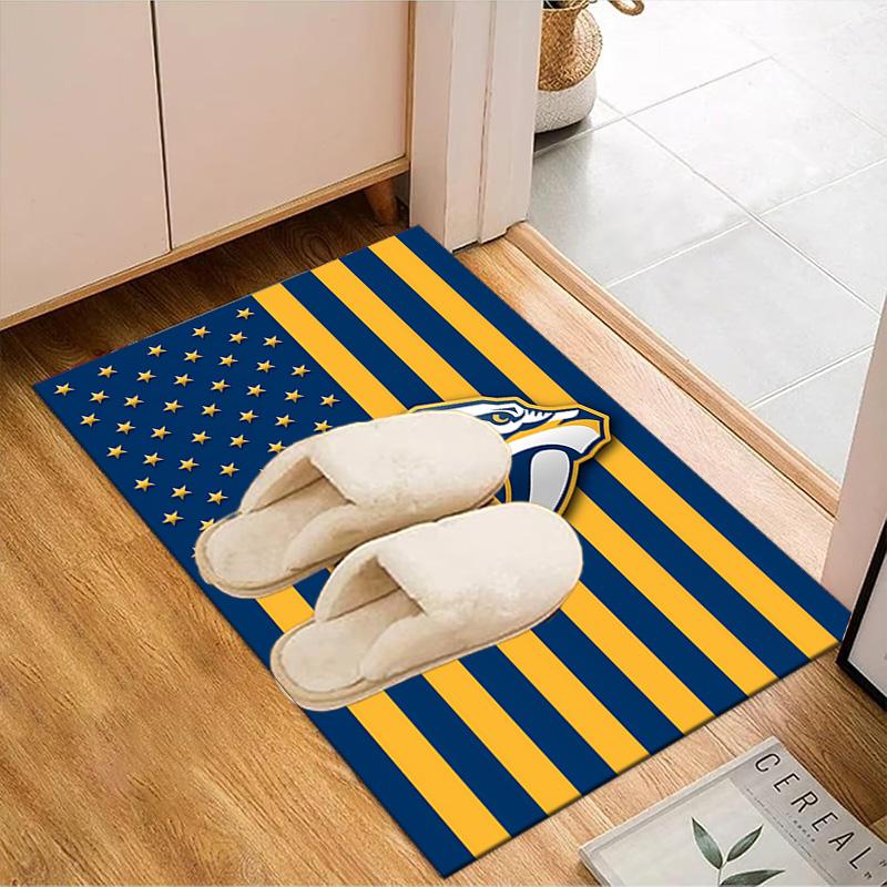 Nashville Hockey Team Floor Mat for Living Room, Game Rooms, Office, Bedroom, Office Floor Mat Playful Design, Christmas Fan Gifts