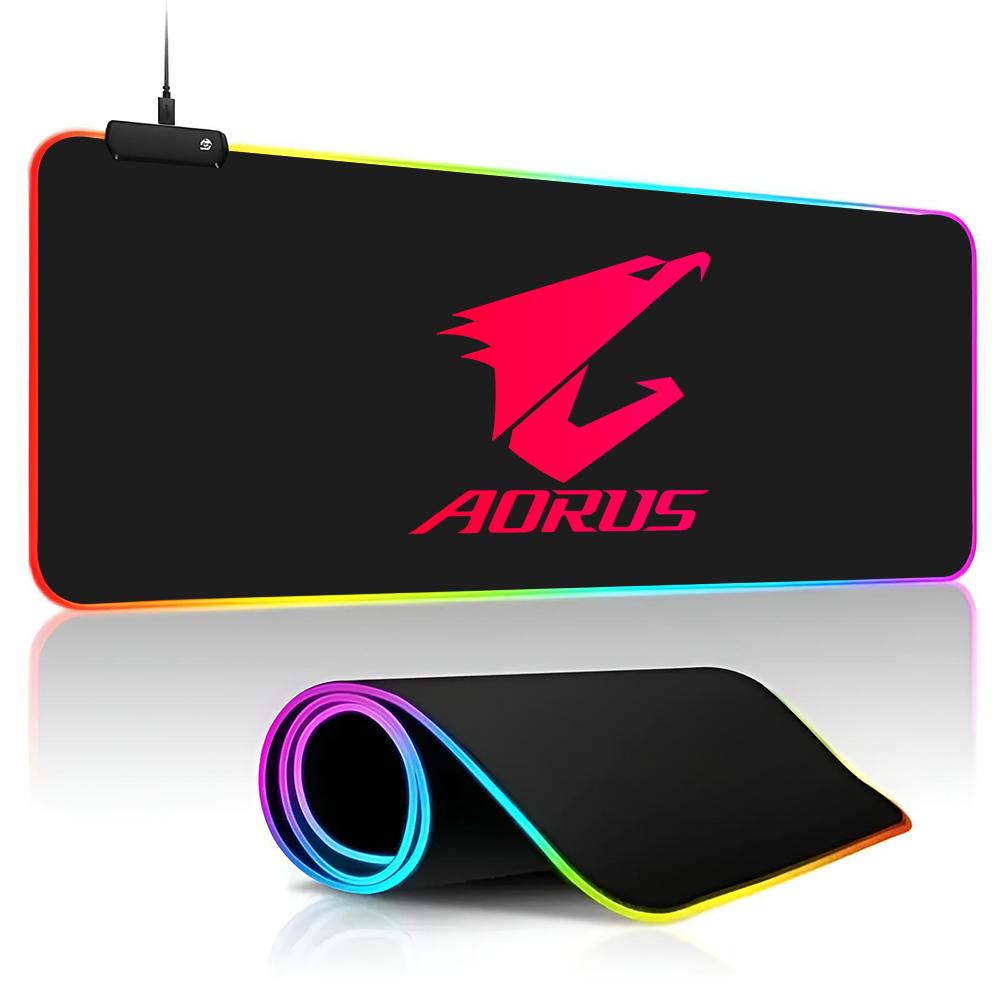

Aorus Килимок для миші RGB Комп ютерний килимок для миші Ігрові килимки для клавіатури 900x400 XXL LED Ігровий Великий килимок для миші із замковим краєм RGB700x300x3mm