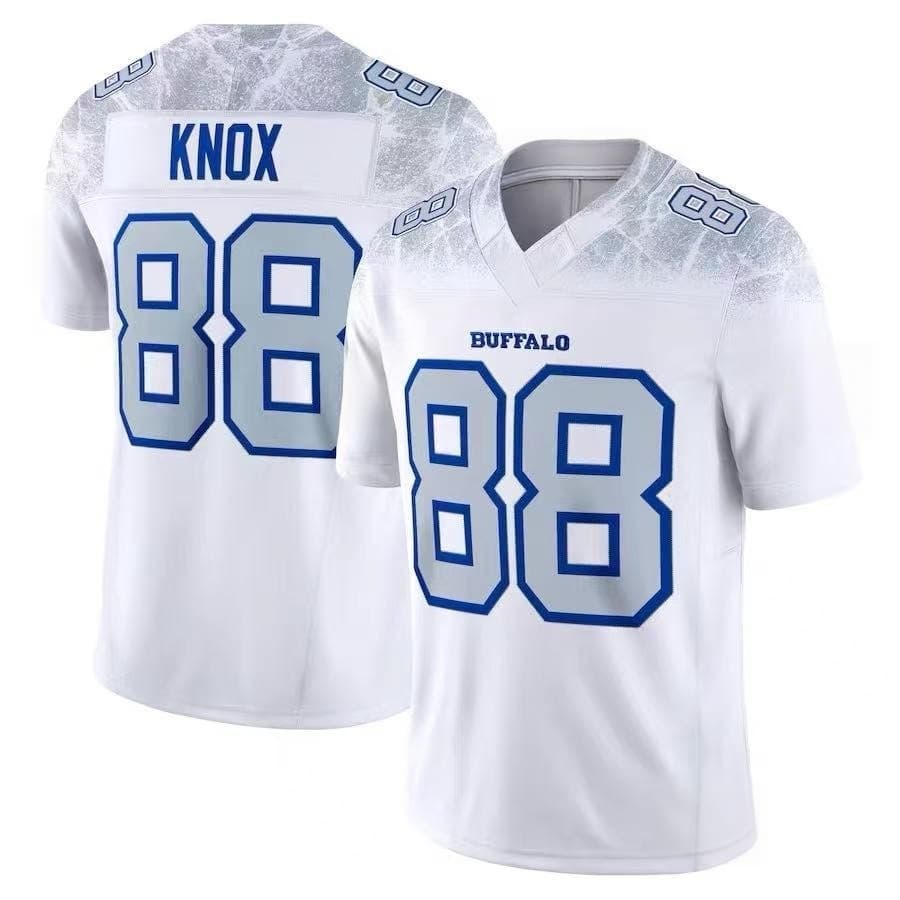 New Men Buffalo Bills #17 Josh Allen Jersey White V Neck Name Number Short Sleeve Sports Game Jersey for Fans Family Matching