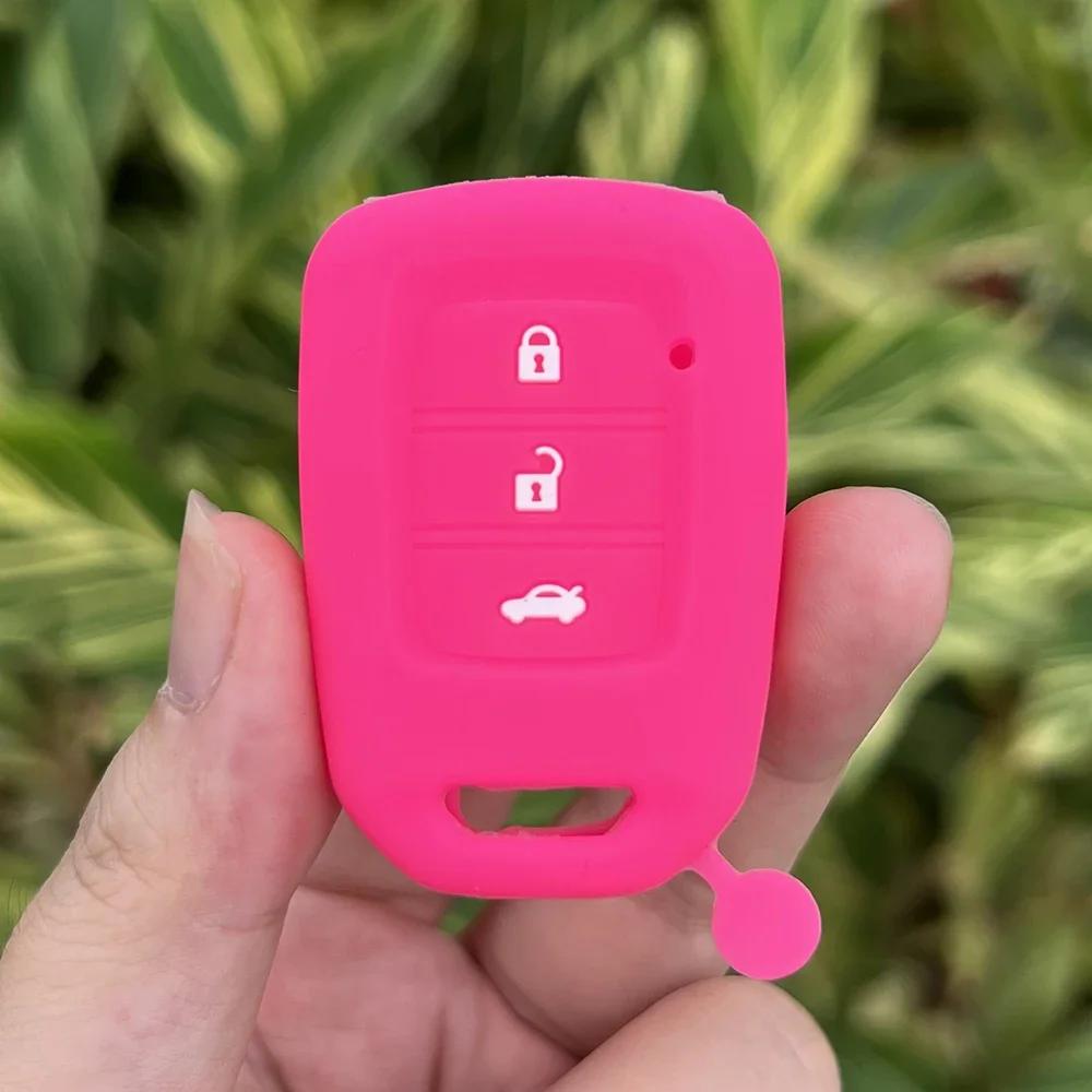 3button Silicone Car Key Fob Cap Cover Protect Skin Case Rubber Shell Hood Set for HONDA Jazz Civic Jade Vezel City Fit HR-V HRV