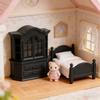 Solid Plastic Mini Cabinet Bookshelf Model Dollhouses Accessories For Bedroom Kitchen Living Room Tiny House Decoration