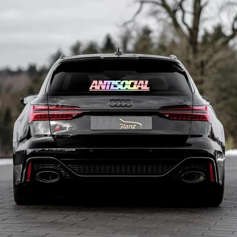 Antisocial Letter Car Stickers for Rear Window Auto Front Windshield Vinyl Decals Motorcycle decorative decals