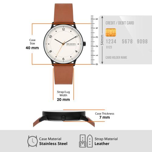 Skagen Watch RIIS SKW6883 Men's Brown