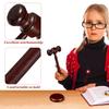 1 Set Wooden Judge Hammer Handcrafted Wood Adjudgement Gavel For Auction Lawyer Sound Hand Tools Kids Plaything Cosplay