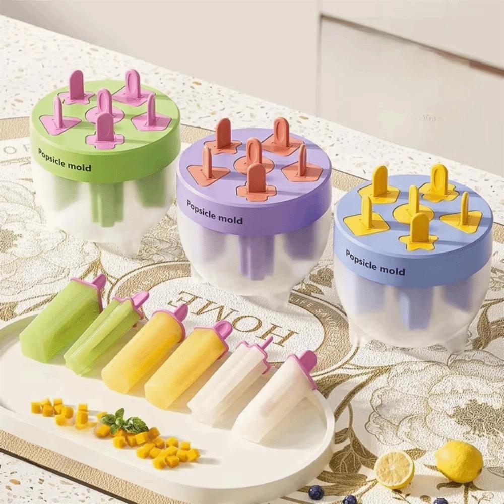 Einfacher Eis am Stiel Maker Anti-Tropf-Stiel Eis am Stiel Form Langlebige 6-Fächer Eiscreme Form Milch