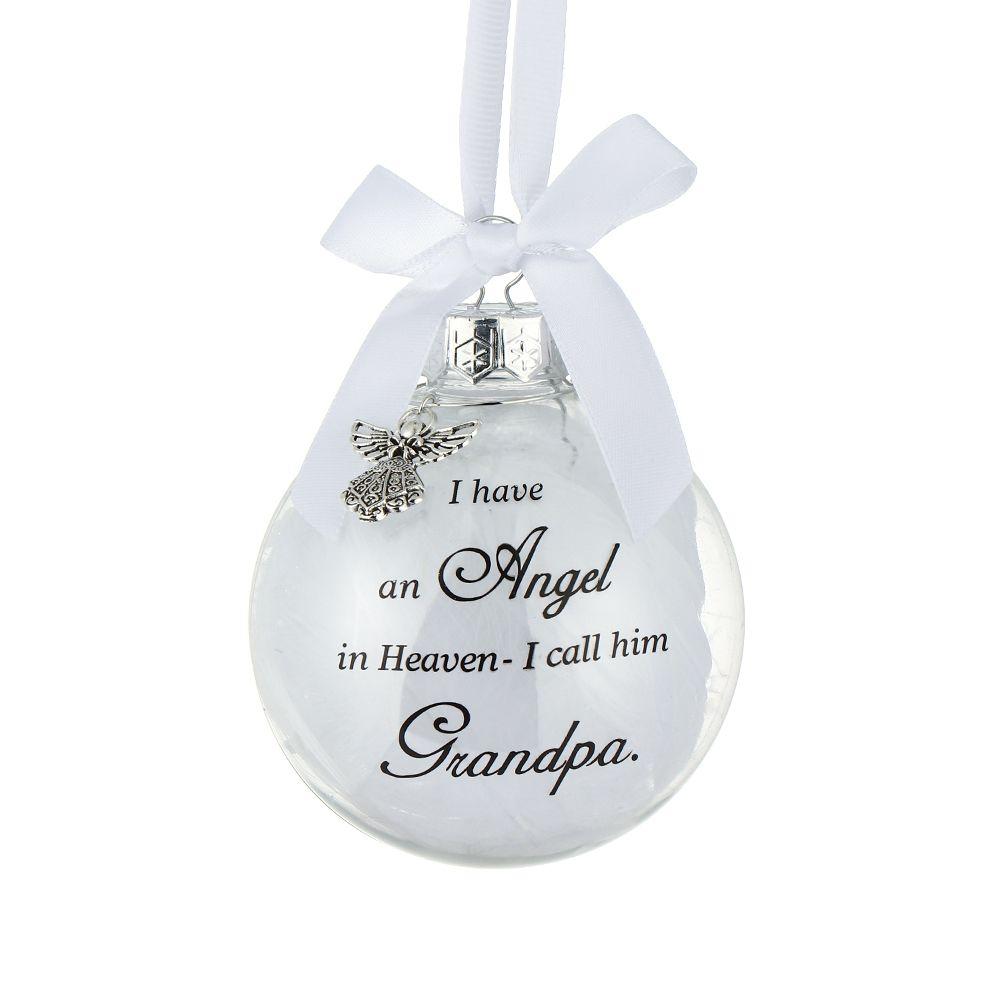 

Gifts Christmas Tree Angel In Heaven Hanging Ornament Family Pendant Memorial Ornament Feather Ball Grandpa