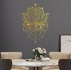 European Style Golden Lotus Wall Sticker for Kids Room Bedroom Living Room Home Wall Decoration