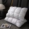 1/2-Pack 3D Bread-Shaped White Pleated Pillow – Ergonomic Neck & Spine Support, Moisture-Wicking, Ideal for Relaxing Sleep, Bedroom, 74×48cm
