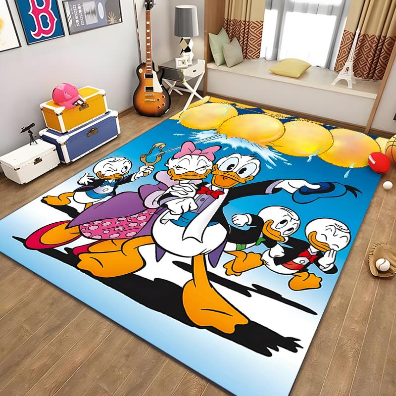 Cute Donald Duck Pattern Printed Carpets Bedroom Play Mats Rug Bedroom Decor Carpet Livingroom Rug Crawl Mat Gift Rug Potdemiel