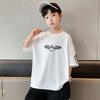 Children's clothing, boys' short sleeved T-shirt, summer clothing, 2026 new item, mid size children's summer half sleeved boys' top