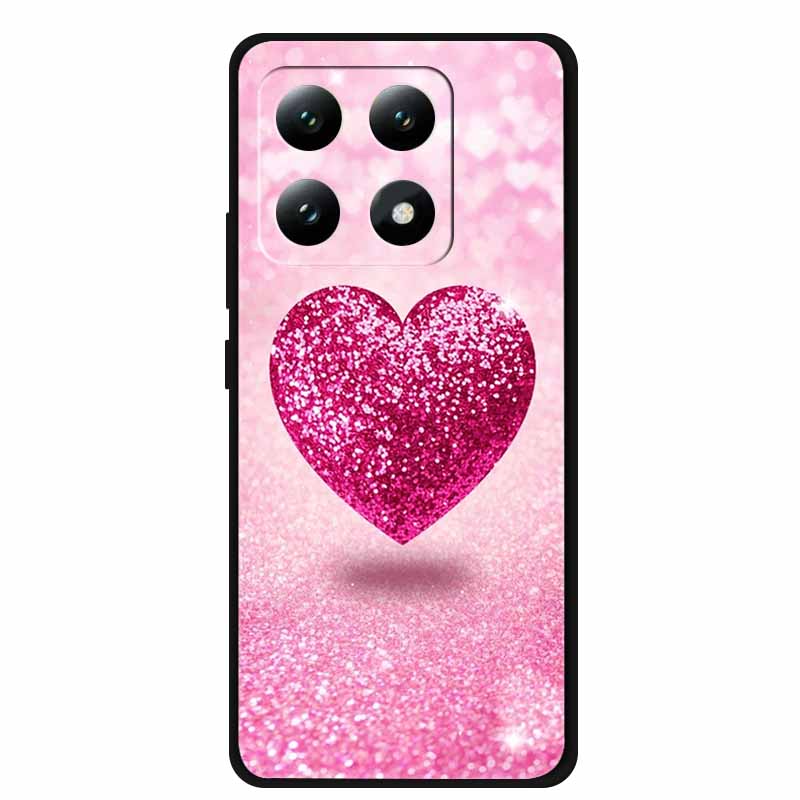 For Xiaomi 15T 5G Case Soft Silicone Black Phone Cover for Xiaomi 15T Pro 5G Cartoon Wolf Lion Bumper Dustproof Coque for Mi 15T