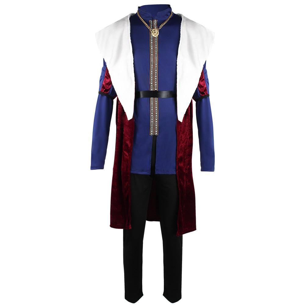 European Fantasy King Queen Cosplay Costumes Set With Polyester Fabric For Holiday Role Play