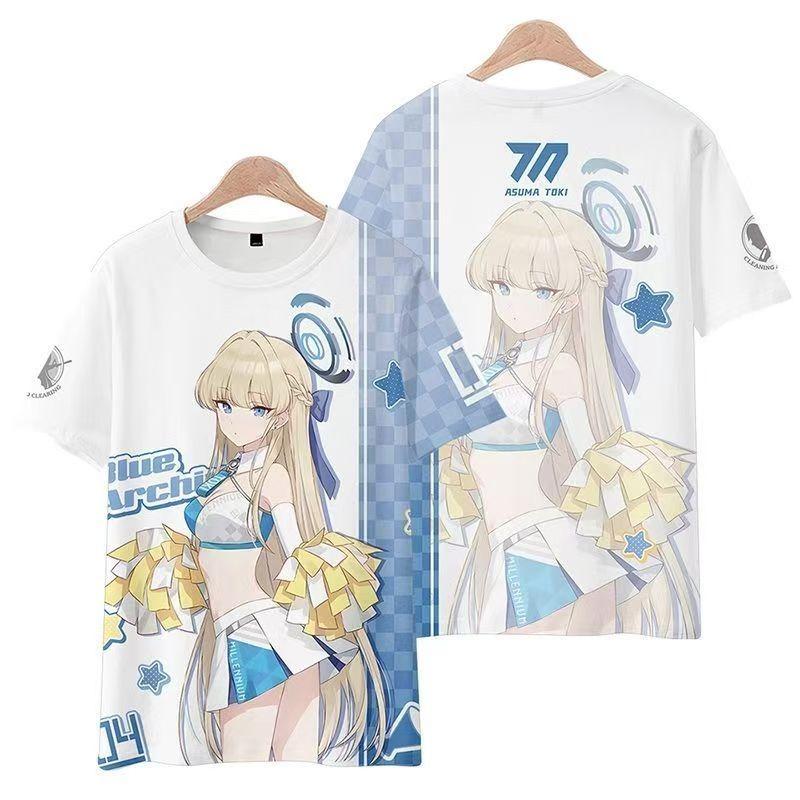 Blue Archive Asuma Toki Ichinose Asuna Summer Clothes Anime Cosply Short-sleeved T-shirt S