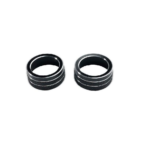 For Toyota Corolla - Black Aluminum Central Console AC Knob Decor Trim