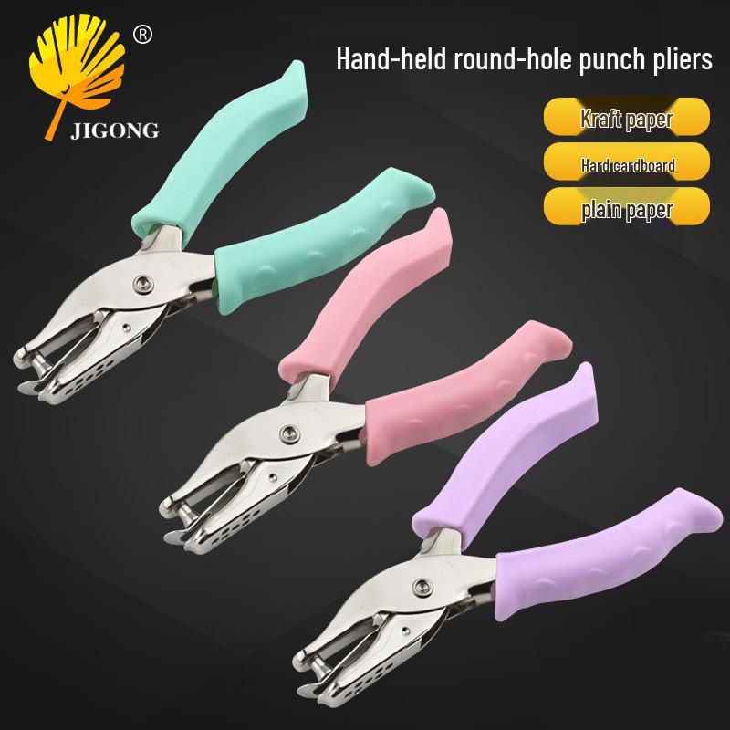 Handheld Single Hole Puncher for Office & DIY Projects