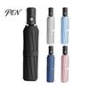 Travel Umbrella Automatic Folding with Carabiner Handle, UV Rain Protection Rainproof Umbrella, Windproof Portable for Women Men Easy Open Close