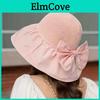 Womens Summer Cotton Sun Hat With Removable Bow And Wide Brim For Travel And Outdoor Activities