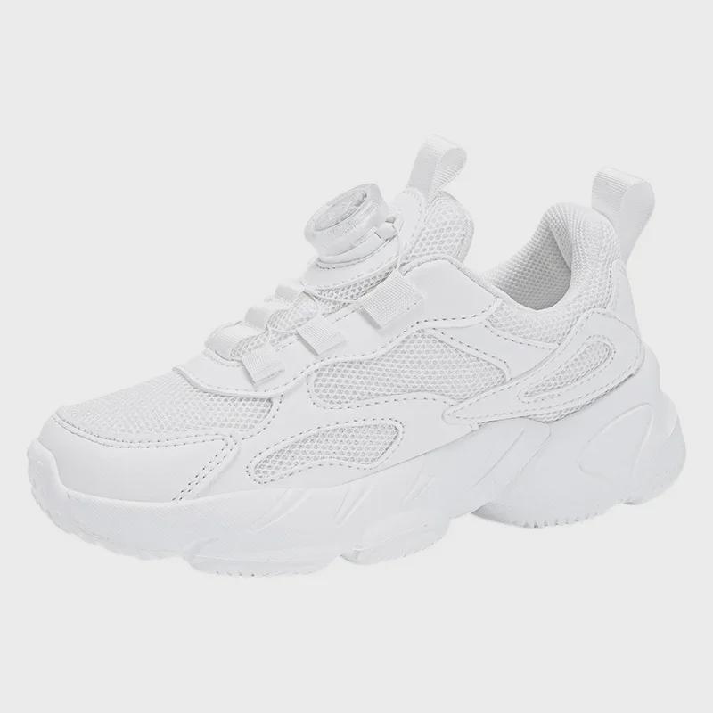 Children's White Mesh Sports Shoes for Boys and Girls