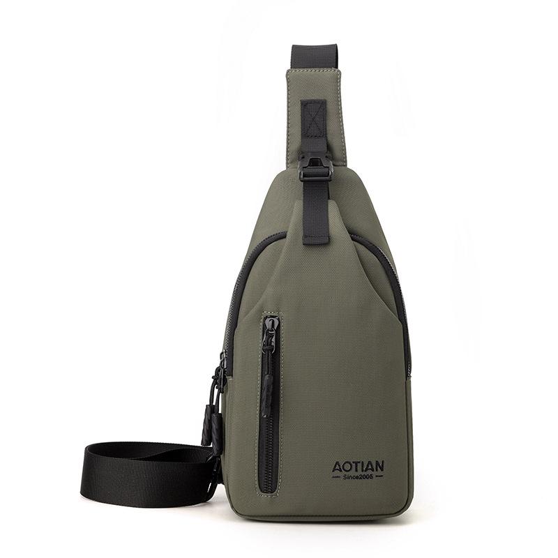 

Мужская нагрудная сумка, сумка через плечо, сумка Oxford, сумка для путешествий на открытом воздухе темные хаки