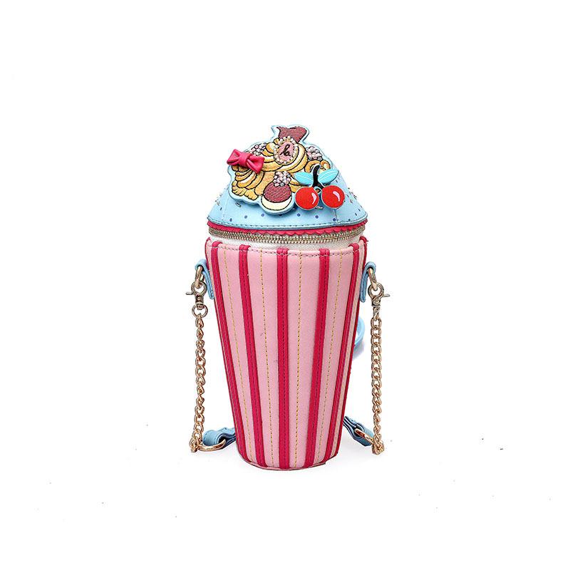 

Bags women s bags 2025 fashion personalized creative bags Douyin ice cream cartoon girl chain messenger bag