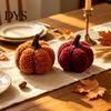 Cozy Farmhouse Autumn Decor Mini Plush Artificial Pumpkin Decoration, Fall 3D Stuffed Soft Velvet Pumpkins Ornament for Halloween Thanksgiving