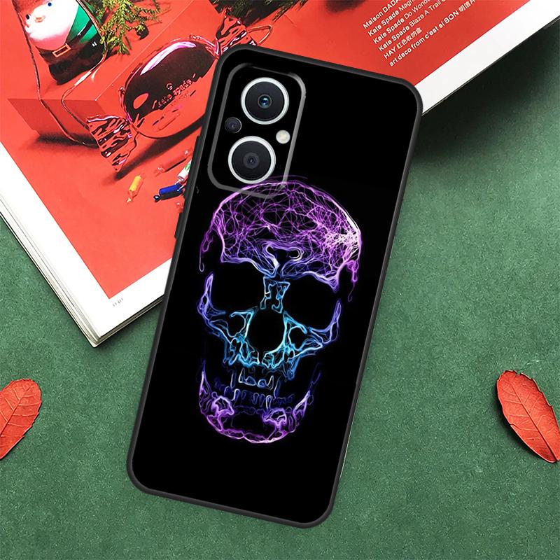 Cool Spooky Skull Face Case For OPPO Reno 5 Lite 8 4 6 7 10 Pro 4Z 5Z 8T OPPO Find X6 X5 Pro X2 Neo X3 Lite Cover