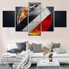 5 Pieces Canvas Wall Arts Poster Painting Space  Mineral Moon Supermoon Wallpaper Home Decor Picture Print Living Room Artwork No Frame