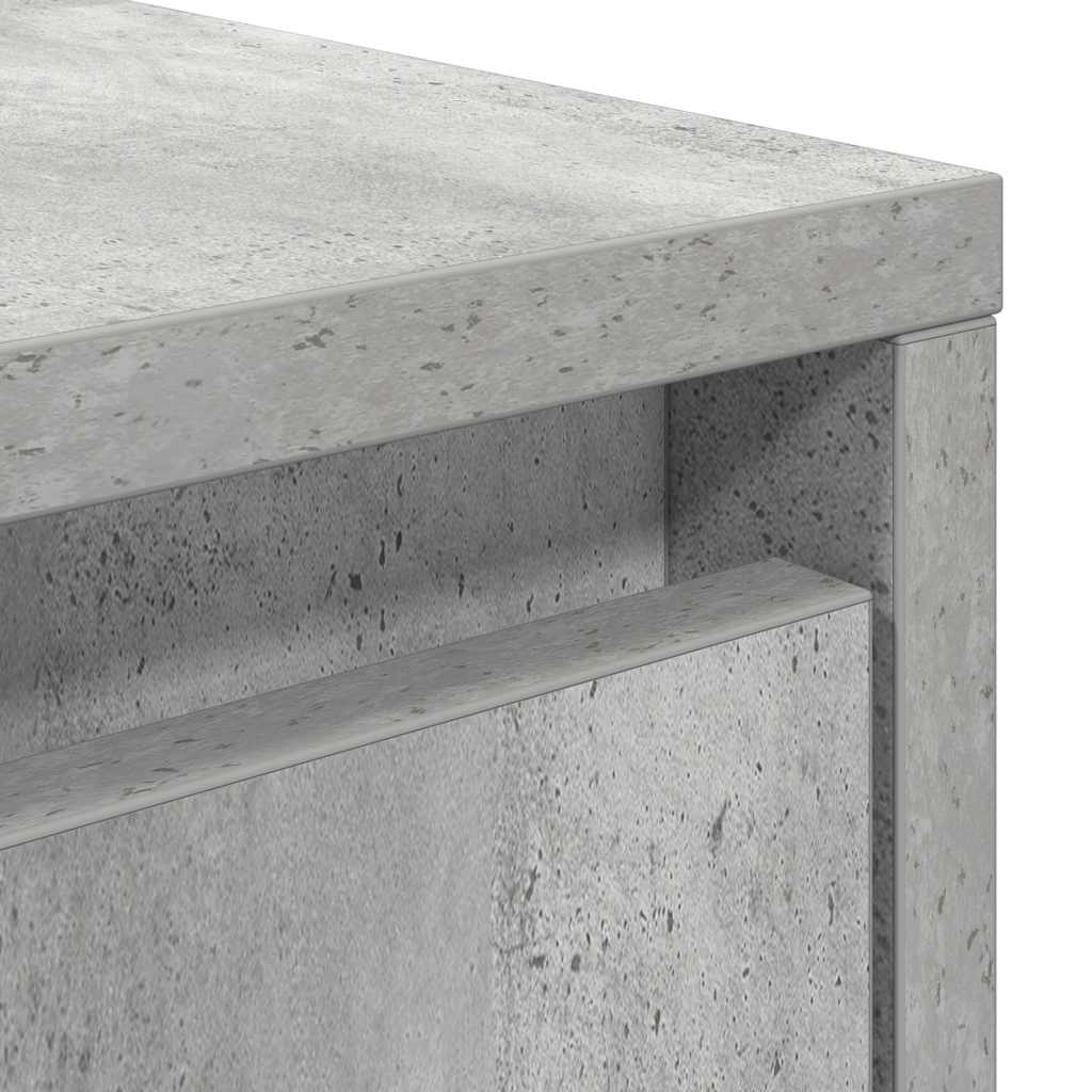 Coffee Table with Drawers Concrete Grey 70.5 x 70 x 40 cm