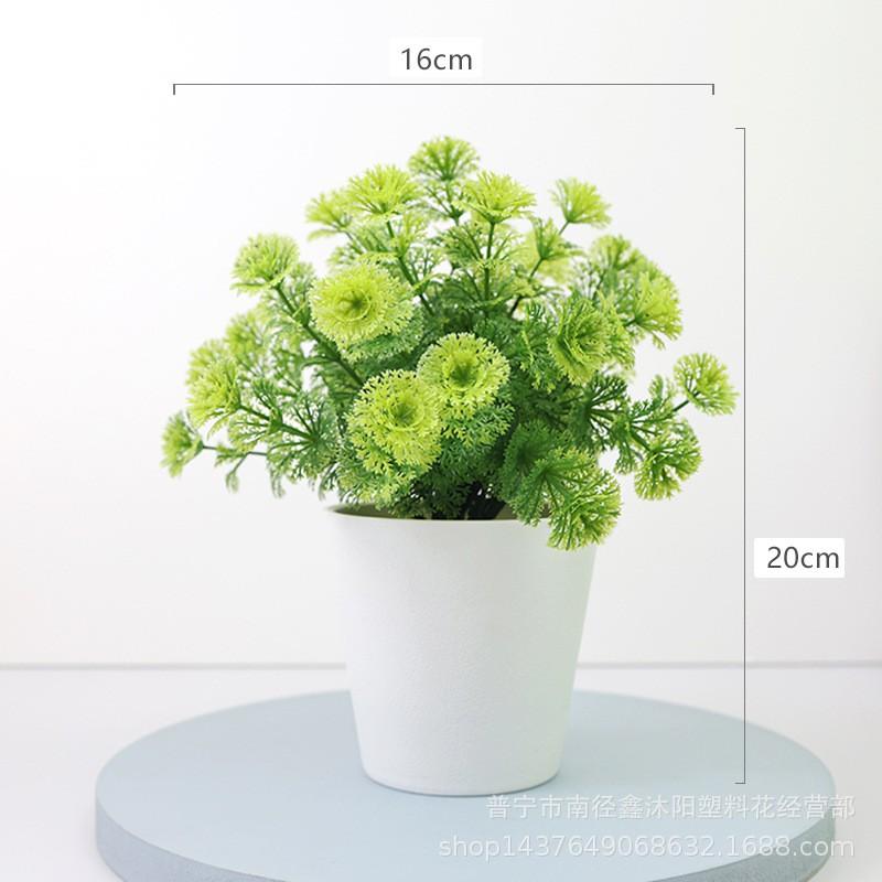 Artificial Mini Potted Plant Decor Desk Home Office Plastic Simulation Greenery 20cm Height Multi-Color Options