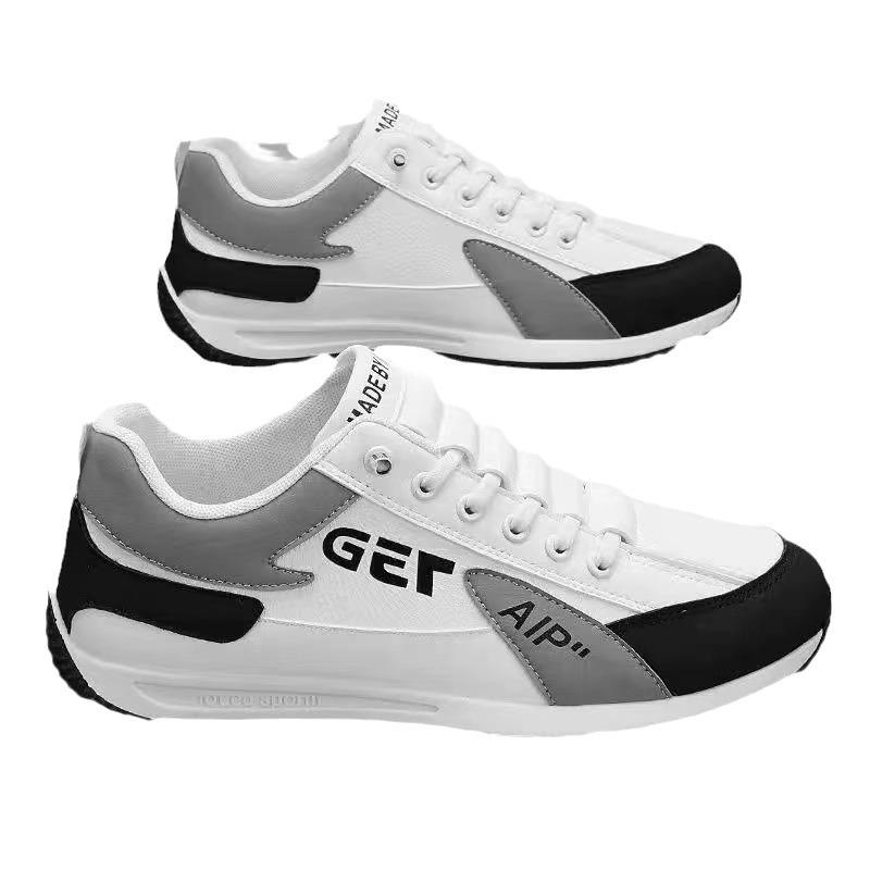 Weiche Sohle lässig vielseitig atmungsaktive Lederoberfläche Studenten Sports Laufschuhe Herrenschuhe leicht