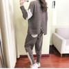 2pcs/set  Two Piece Set Pullover Sweater Tracksuit Women  Irregular Hem Sweater +High Waist Knit Pants  2 Piece Set Women Winter Outfits