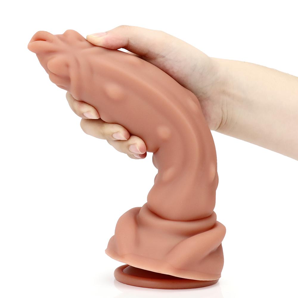 Silica Gel Riesiger realistischer weicher Dildo Penis Billiger kleiner Analdildo Silikon Saugnapf Masturbatoren Butt Plug Spielzeug für Frauen Ring Penis