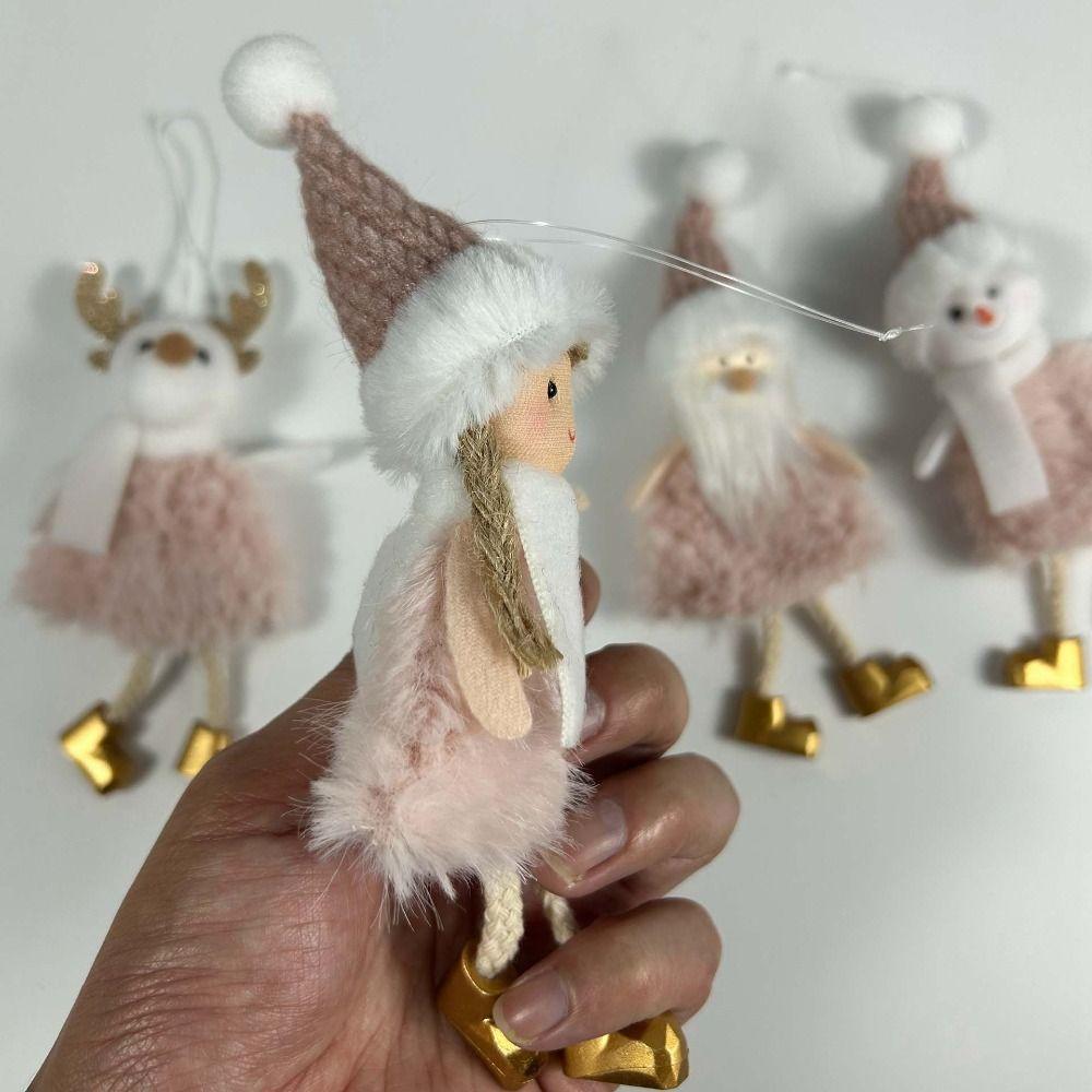 Plush Christmas Tree Pendant Angel Girl Doll Christmas Ornament Doll Party Supplies