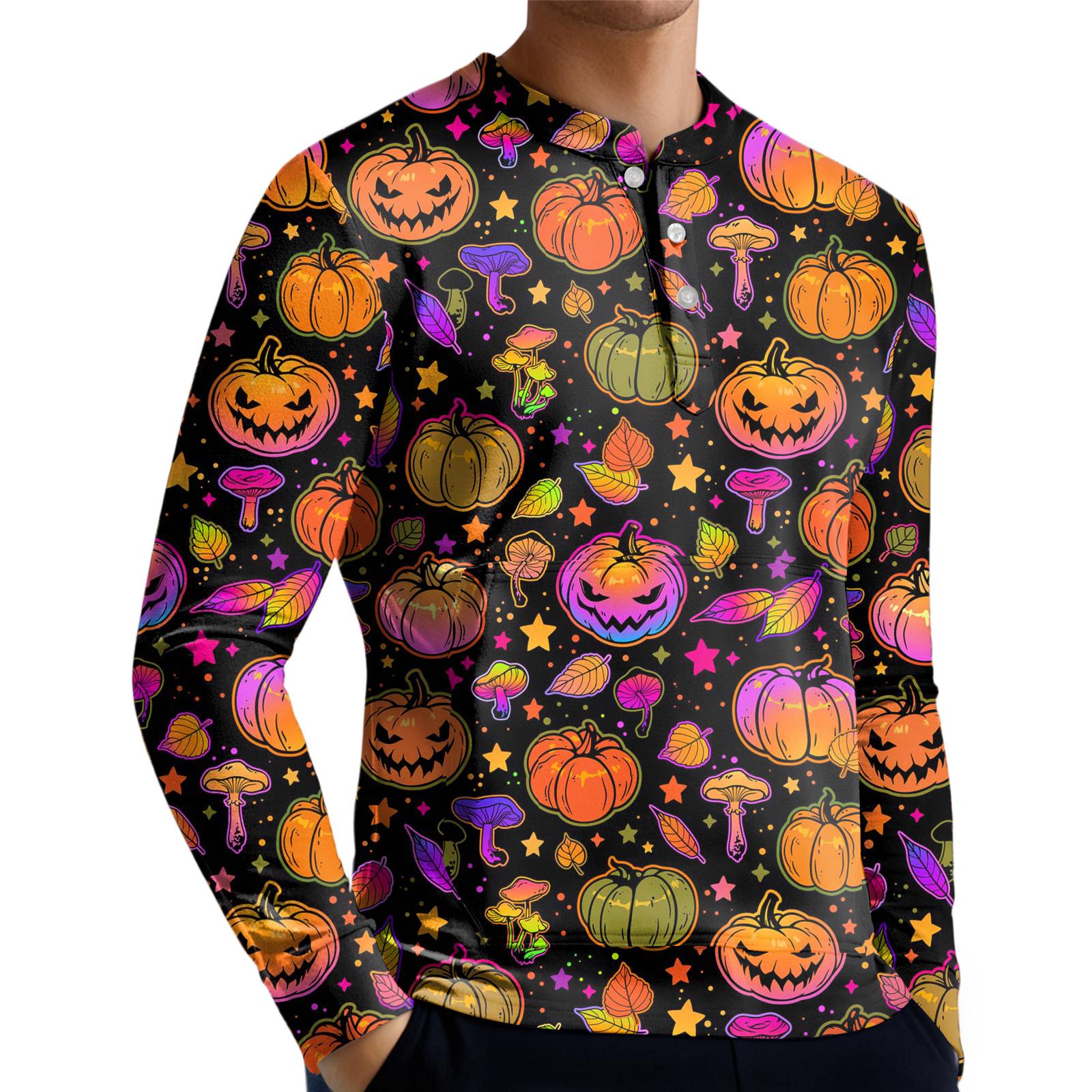 

Men s Casual Button-Down Sweatshirt Solid Color Long-Sleeved Shirt Pullover XXL зелёный