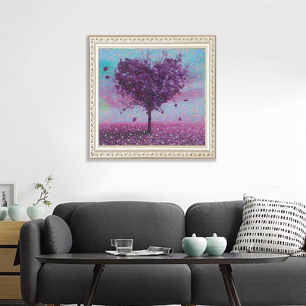 Plné Vrtání Láska Strom Speciální Tvar Diamantová Malba DIY Křížkový Steh Dekor