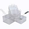 Stainless steel frying basket net French fries basket frame square oil  control  basket dense frying screen