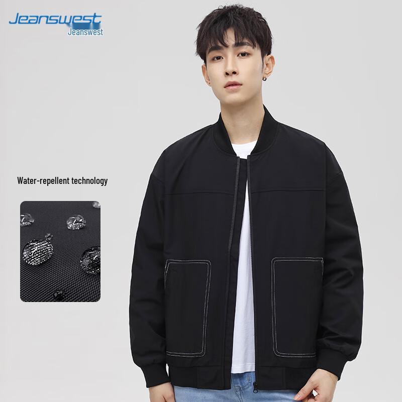 

Jeanswest Men s Baseball Collar Water-Repellent Jacket S
