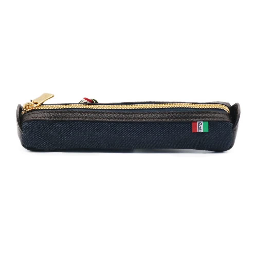 

Pen Case PRICK NYLON Pencil Case Unisex Limonta Nylon Brand Accessory Present Gift in [OROBIANCO] [Orobianco] [Made Italy] (JEANS DARK/Jeans)