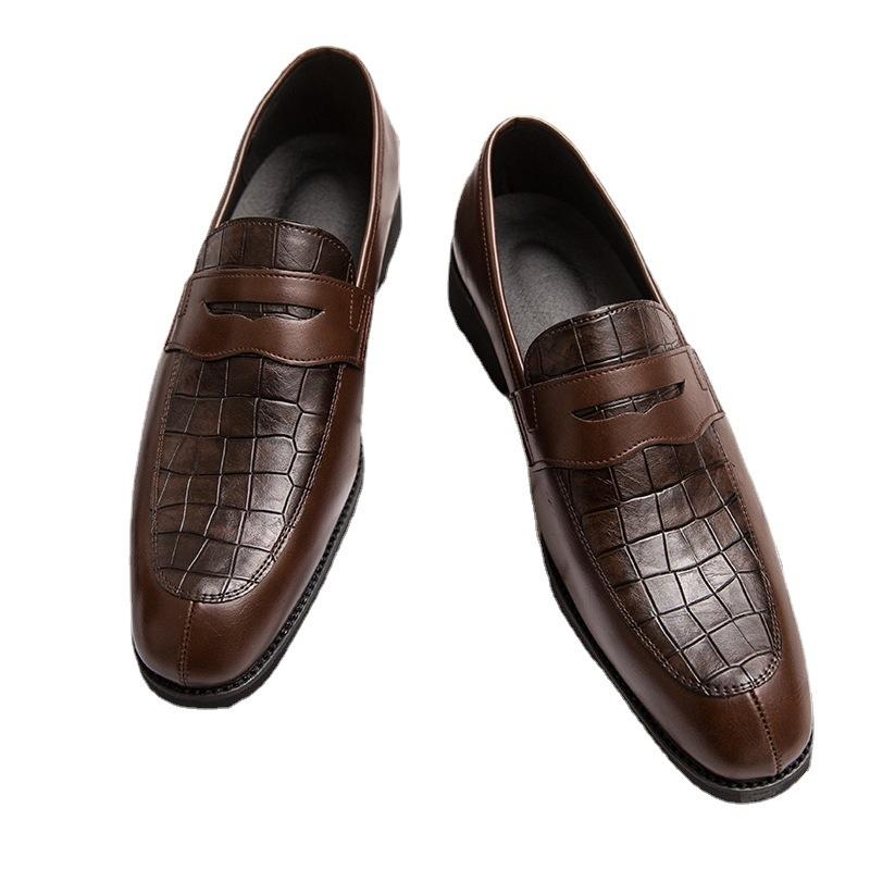Fashion Men Casual Shoes Autumn Leather Loafers Office Dress Shoes For Men Driving Moccasins Comfortable Slip On Party Fashion Shoes Man