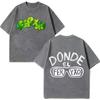 Rapper Feid Ferxxo Falxxo Tour 2026 Print Vintage Washed T-Shirt Herren Mode T-Shirt Kurzärmelig Lässig Baumwolle Lockere T-Shirts