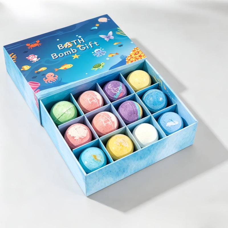 Grenzüberschreitendes Bestseller-Spielzeug Badebombe - 60g Badesalz-Kugel mit getrockneter Blumen-Duft für Kinder.