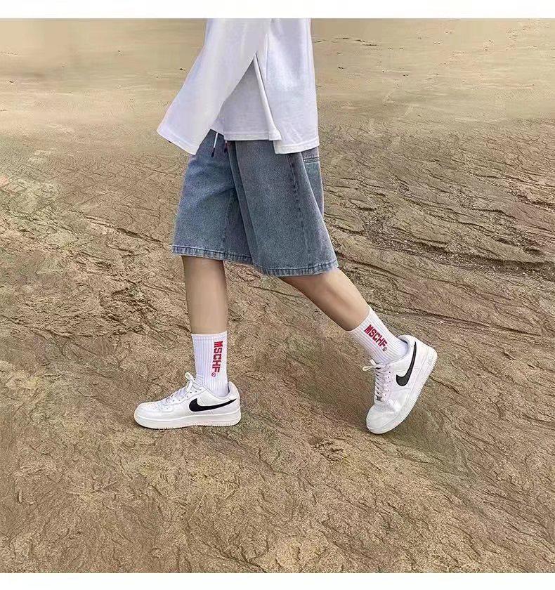 Men's Japanese Straight Denim Summer Shorts - Thin, Versatile, Loose Mid-Length, Wide-Leg Casual Design